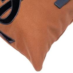 مملوكة مسبقًا Yves Saint Laurent Brown Canvas and Velvet Drawstring Kahala Tote