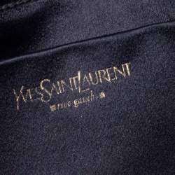 Pre Owned Yves Saint Laurent Black Patent Leather Belle De Jour Flap Clutch