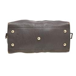 Pre Owned Yves Saint Laurent Grey Leather Small Cabas Chyc Tote