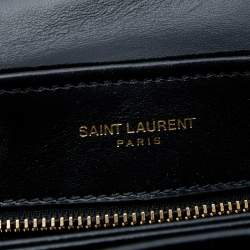 Pre Owned Saint Laurent Black Velvet Loulou Shoulder Bag