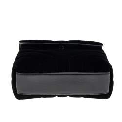 Pre Owned Saint Laurent Black Velvet Loulou Shoulder Bag
