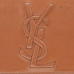 Pre Owned Yves Saint Laurent Beige Patent Leather Belle De Jour Clutch