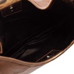 Pre Owned Yves Saint Laurent Bronze Leather Mombasa Horn Hobo