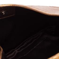 Pre Owned Yves Saint Laurent Bronze Leather Mombasa Horn Hobo