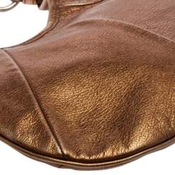 Pre Owned Yves Saint Laurent Bronze Leather Mombasa Horn Hobo