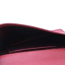 مملوكة مسبقًا حقيبة كلتش إيف سان لوران واي- لين جلد أحمر