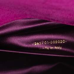 مملوكة مسبقًا حقيبة كلتش إيف سان لوران واي لاين جلد عنابي لامع