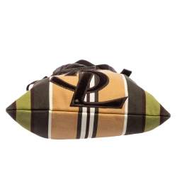 مملوكة مسبقًا حقيبة يد توتس إيف سان لوران كاهالا قطيفة وكانفاس متعدد الألوان برباط