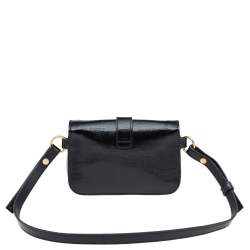 Pre Owned Yves Saint Laurent Black Patent Chyc Mini Belt Bag