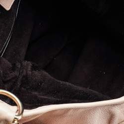 Pre Owned Yves Saint Laurent Beige Leather St. Tropez Hobo