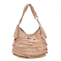 Pre Owned Yves Saint Laurent Beige Leather St. Tropez Hobo