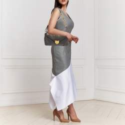 Pre Owned حقيبة كتف أيف سان لوران داندي جلد رمادي