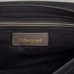 Pre Owned حقيبة كتف أيف سان لوران داندي جلد رمادي