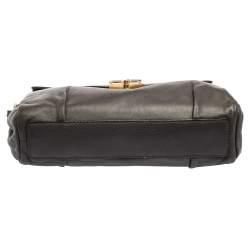 Pre Owned حقيبة كتف أيف سان لوران داندي جلد رمادي