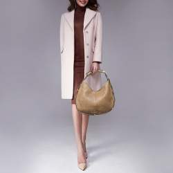 Pre Owned Yves Saint Laurent Beige Leather Vincennes Mombasa Hobo