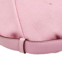 Pre Owned Yves Saint Laurent Pink Canvas And Leather Vincennes Mombasa Hobo