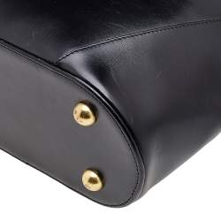 Pre Owned حقيبة كتف ايف سان لوران فينتدج جلد أسود 