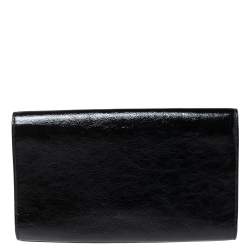 Pre Owned Yves Saint Laurent Black Patent Leather Belle De Jour Clutch