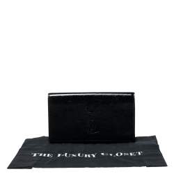 Pre Owned Yves Saint Laurent Black Patent Leather Belle De Jour Clutch