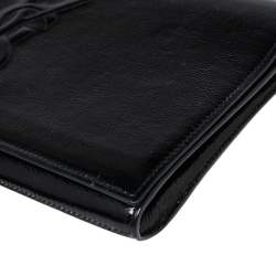 Pre Owned Yves Saint Laurent Black Patent Leather Belle De Jour Clutch