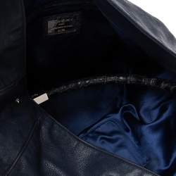 Pre Owned Yves Saint Laurent Navy Blue Leather Limited Series for Dubai 2/36 Roady Hobo