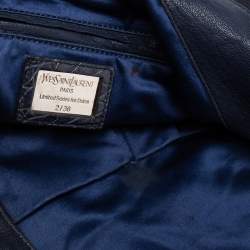 Pre Owned Yves Saint Laurent Navy Blue Leather Limited Series for Dubai 2/36 Roady Hobo