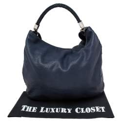 Pre Owned Yves Saint Laurent Navy Blue Leather Limited Series for Dubai 2/36 Roady Hobo
