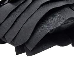 مملوكة مسبقًا حقيبة هوبو إيف سان لوران سان. تروبيز جلد أسود بقرون 