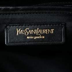 مملوكة مسبقًا حقيبة يد توتس  إيف سان لوران داون تاون جلد أزرق كحلي لامع 