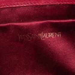 Pre Owned Yves Saint Laurent Red Leather Y-Ligne Clutch