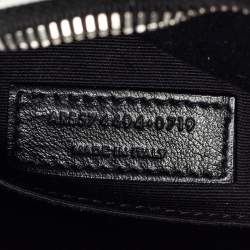 Pre Owned حقيبة كاميرا  إيف سان لوران جلد بطبعة شفاه دي بودري متوسطة أبيض / أحمر محبب متوسطة