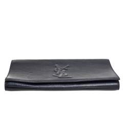 Pre Owned Yves Saint Laurent Black Leather Belle De Jour Flap Clutch