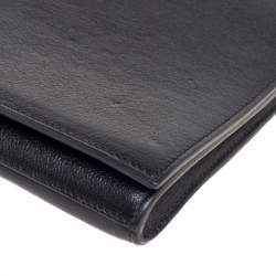 Pre Owned Yves Saint Laurent Black Leather Belle De Jour Flap Clutch