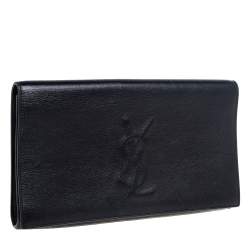 Pre Owned Yves Saint Laurent Black Leather Belle De Jour Flap Clutch