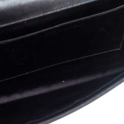 Pre Owned Yves Saint Laurent Black Leather Belle De Jour Flap Clutch