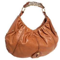 Yves Saint Laurent Tan Leather Vincennes Mombasa Hobo