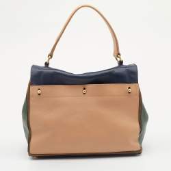 Yves Saint Laurent Multicolor Leather And Suede Muse Two Top Handle Bag