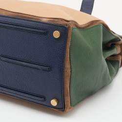 Yves Saint Laurent Multicolor Leather And Suede Muse Two Top Handle Bag