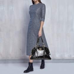 Pre Owned Yves Saint Laurent Black Patent Leather Large Muse Satchel