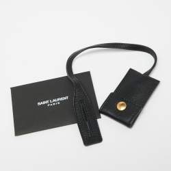 Pre Owned Yves Saint Laurent Black Leather Medium Y Cabas Chyc Tote