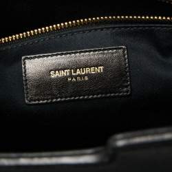 Pre Owned Yves Saint Laurent Black Leather Medium Y Cabas Chyc Tote