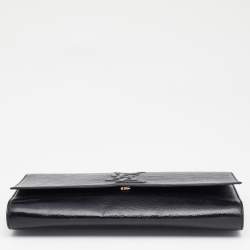 Pre Owned Yves Saint Laurent Black Patent Leather Belle De Jour Flap Clutch