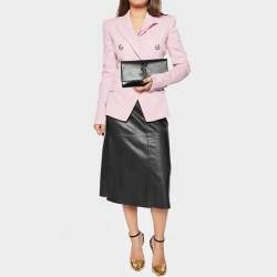 Pre Owned Yves Saint Laurent Black Patent Leather Belle De Jour Flap Clutch