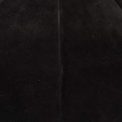 Pre Owned Yves Saint Laurent Black Suede Mombasa Horn Hobo