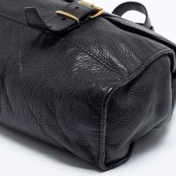 Pre Owned Yves Saint Laurent Black Soft Leather Montmartre Bag