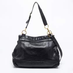 Pre Owned Yves Saint Laurent Black Soft Leather Montmartre Bag