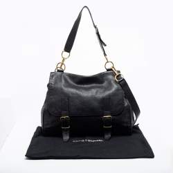 Pre Owned Yves Saint Laurent Black Soft Leather Montmartre Bag
