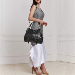 Pre Owned Yves Saint Laurent Black Soft Leather Montmartre Bag