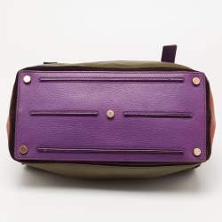 Pre Owned Yves Saint Laurent Multicolor Leather and Suede Muse Two Top Handle Bag