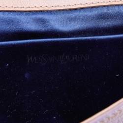 Pre Owned Yves Saint Laurent Orange Leather Y-Ligne Clutch